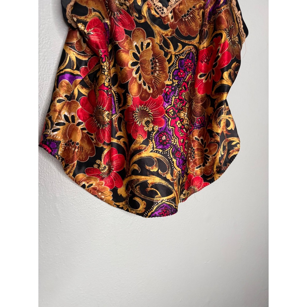 Vintage Y2K California dynasty silky colorful royal print tank - Picture 4 of 6